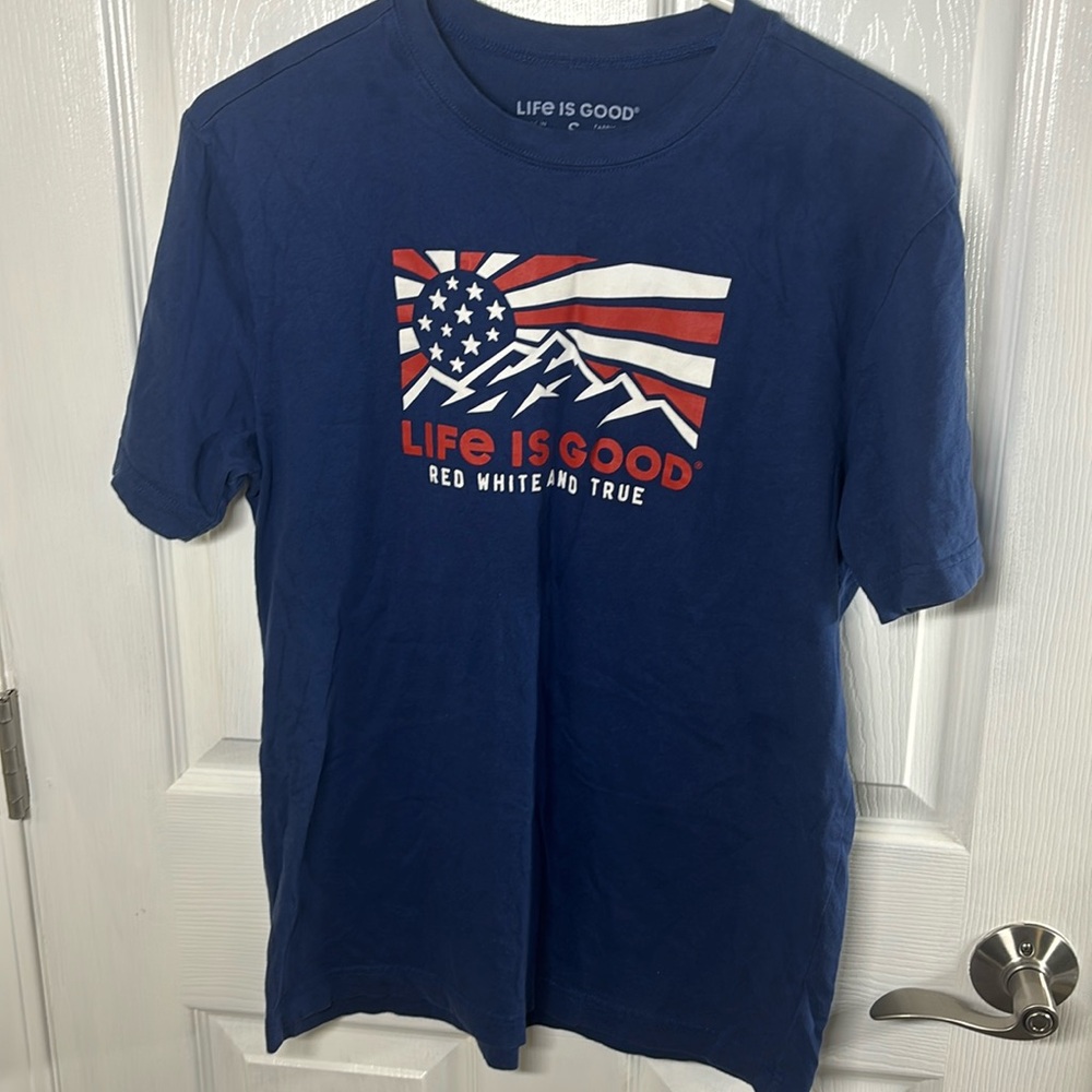 Life is Good Red White and‎ True T Shirt